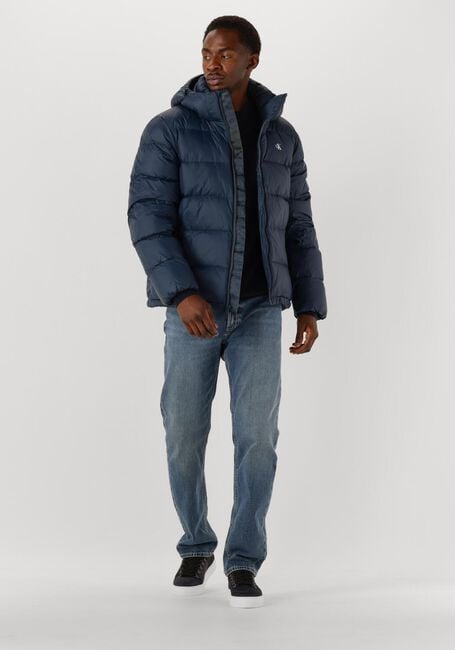 CALVIN KLEIN Veste matelassé LS NYLON ZIP OFF HOOD DOWN PURRFER en bleu - large