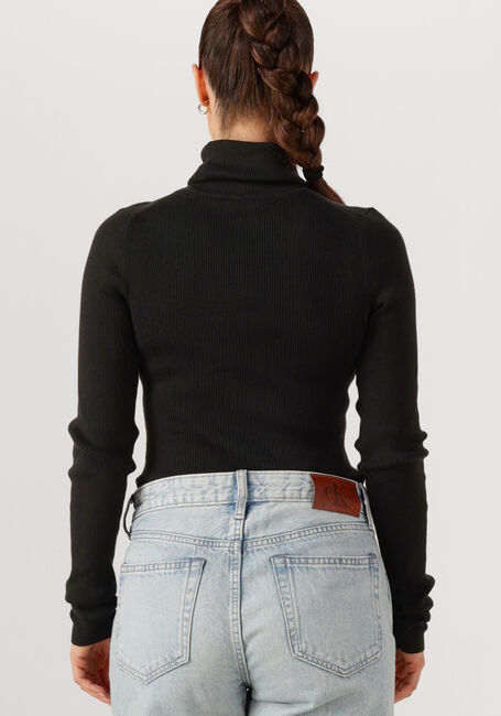 Zwarte CALVIN KLEIN Coltrui WOVEN LABEL ROLL NECK - large