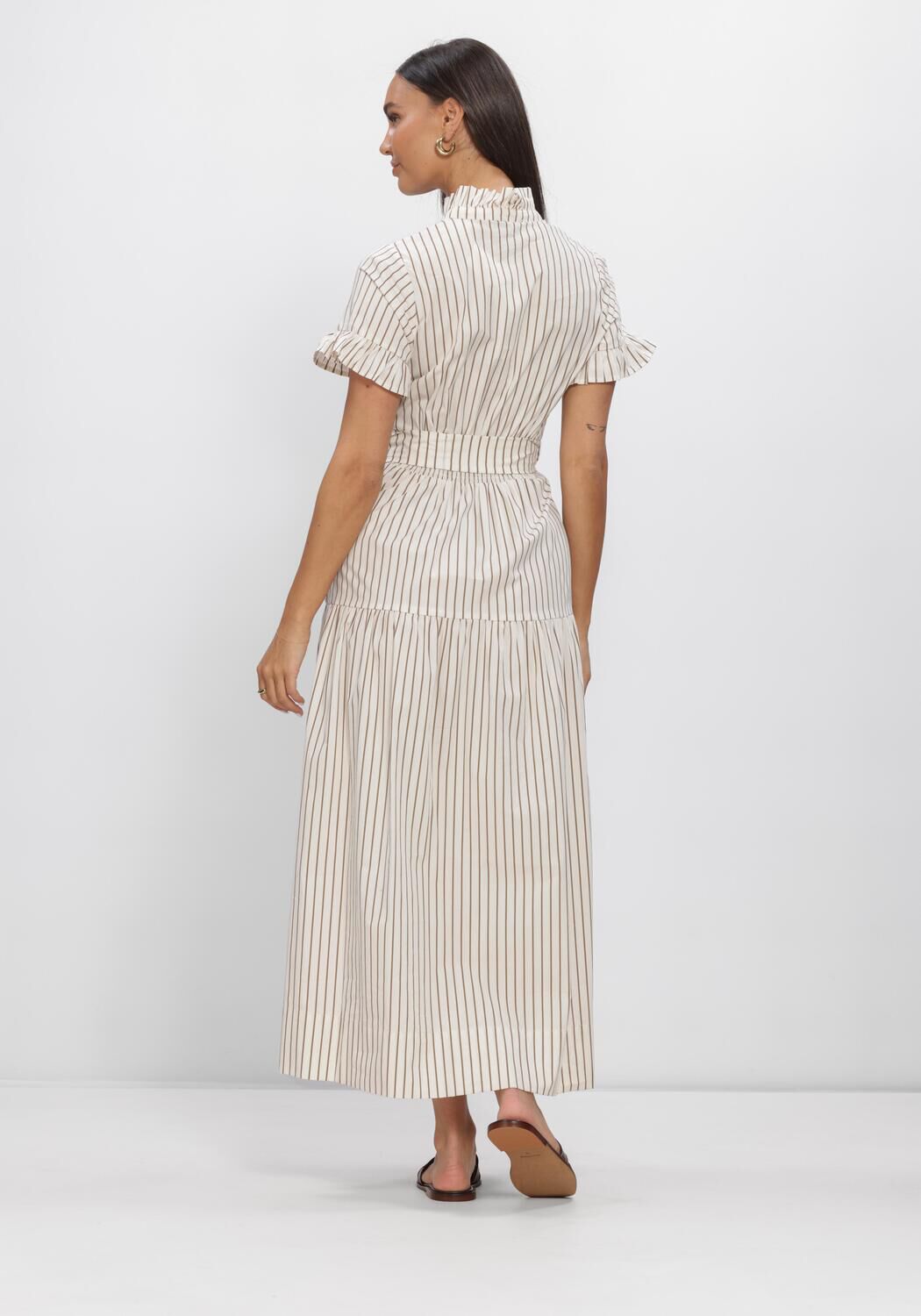 NEO NOIR NELLIE WIDE STRIPE DRESS Robes en beige - large