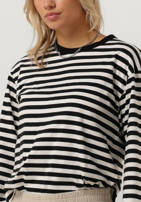 MODSTRÖM HELLENMD LS STRIPE T-SHIRT Hauts & T-shirts en noir - large
