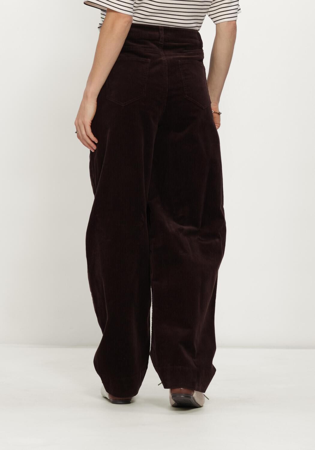MSCH COPENHAGEN Pantalon large MSCHFILIPPA HW PANTS en marron - large