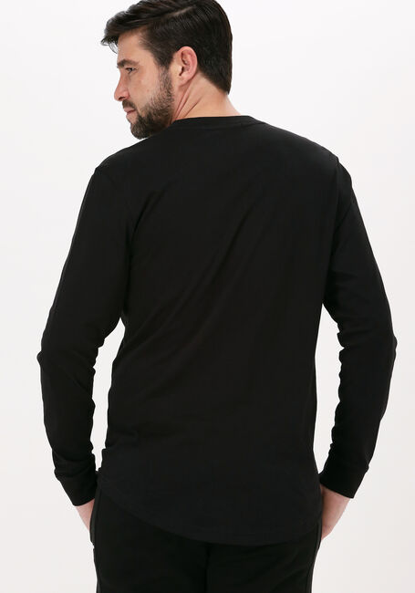 Zwarte CALVIN KLEIN T-shirt MONOGRAM BADGE LS ROUND HEM TEE - large