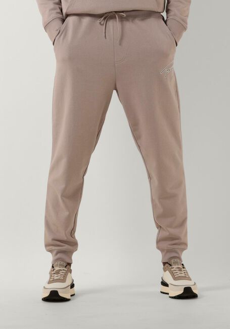 Beige TOMMY JEANS Joggingbroek TJM REG SIGNATURE SWEATPANTS - large