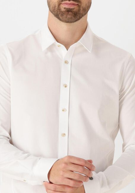 CAST IRON Chemise décontracté LONG SLEEVE SHIRT TWILL JERSEY 2 TONE en blanc - large