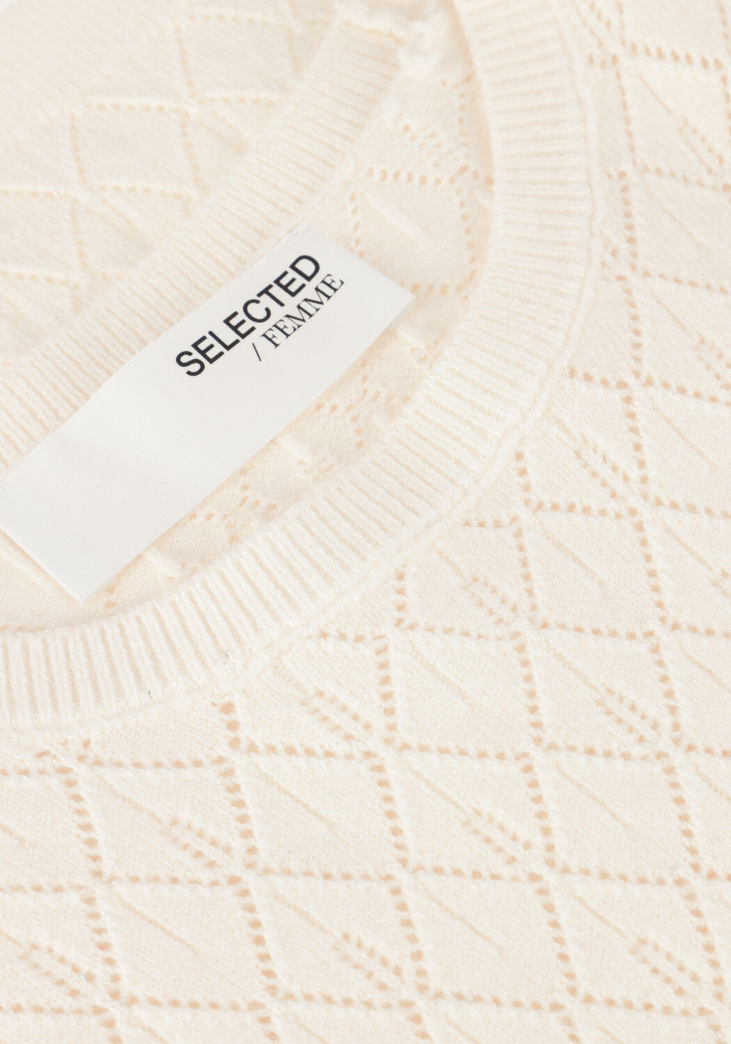 SELECTED WOMEN Haut SLFHELEN 2/4 KNIT BOAT NECK Blanc - large