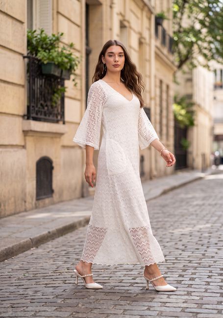 Witte ANA ALCAZAR Maxi jurk 041895-3831 - large