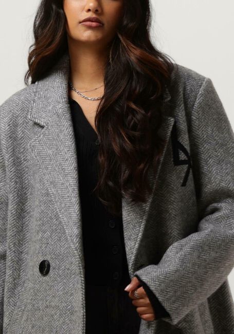 ALIX THE LABEL Manteau LONG WOOL COAT en gris - large