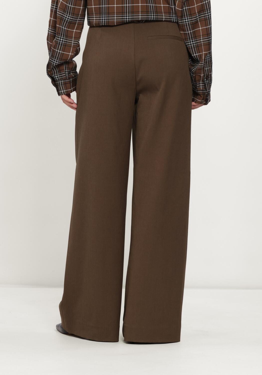 Zwarte GESTUZ Wijde broek GZSTACY MW PANTS - large