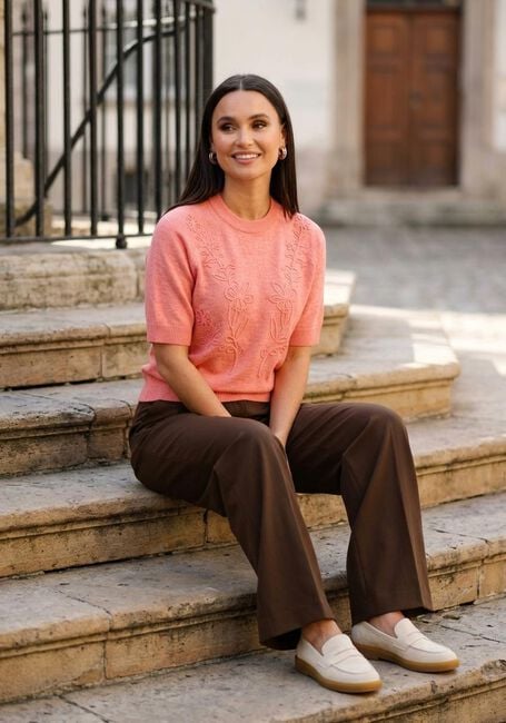 Roze OBJECT Trui OBJLANEY RUBIN SS PULLOVER - large