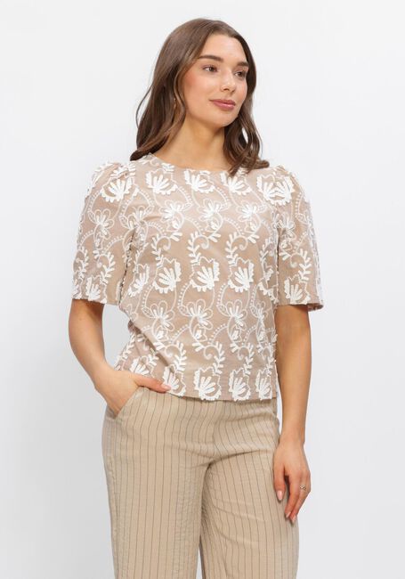 Beige OBJECT Top OBJMYA 2/4 RE TOP - large