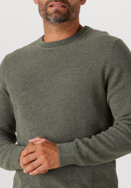 Groene SELECTED HOMME Trui SLHROSS LS KNIT STRUCTURE CREW NECK NOOS - large