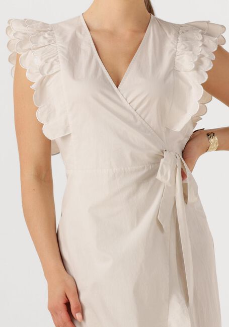 Beige OBJECT Maxi jurk OBJHOPE PAPAYA S/S WRAP DRESS - large