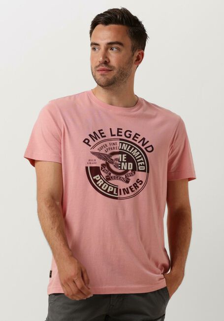 Roze PME LEGEND T-shirt SHORT SLEEVE R-NECK SINGLE JERSEY LW PLAY - large