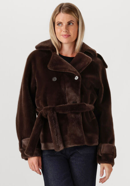IBANA Veste en cuir CRISTEL en marron - large