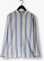 Witte SCOTCH & SODA Casual overhemd COTTON LINEN BLEND KAFTAN IN CHECKS AND STRIPES