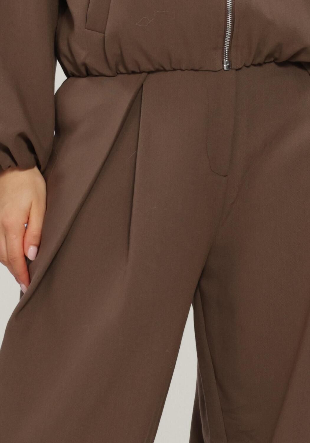 Bruine LINA LOCCHI Wijde broek LL-BERYL - large