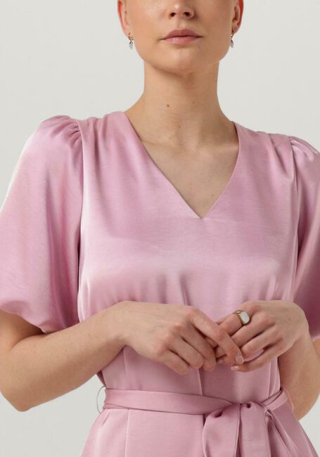 Roze NEO NOIR Midi jurk BENITA HEAVY SATEEN DRESS - large