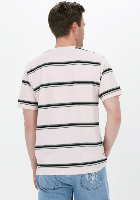 WOODBIRD T-shirt ACE STRIPE TEE Rose clair - large