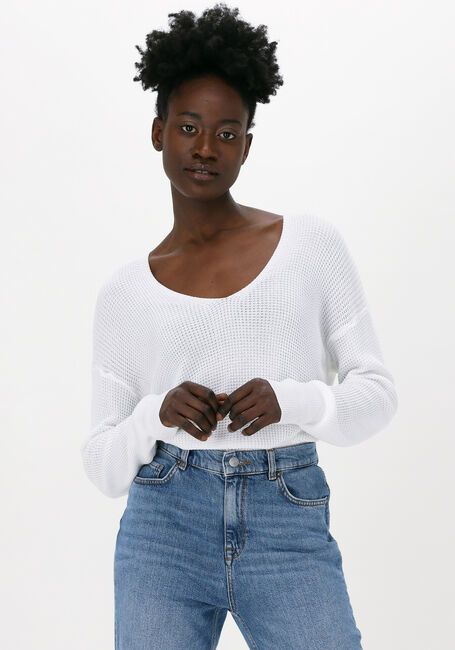 SIMPLE Haut KNITTED TOP Blanc - large