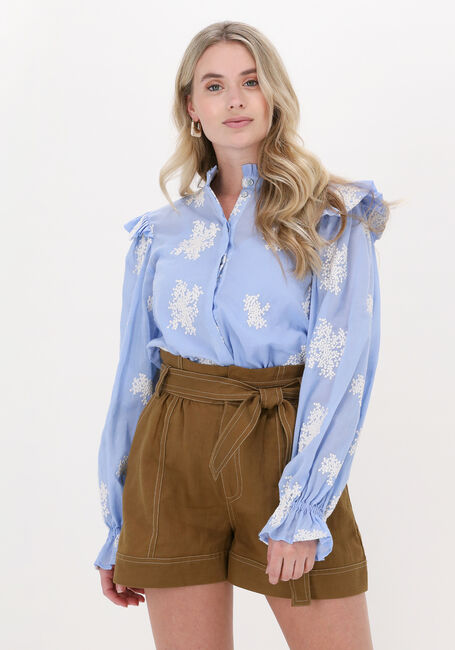 Lichtblauwe BRUUNS BAZAAR  KAMAL CAROLAS SHIRT - large