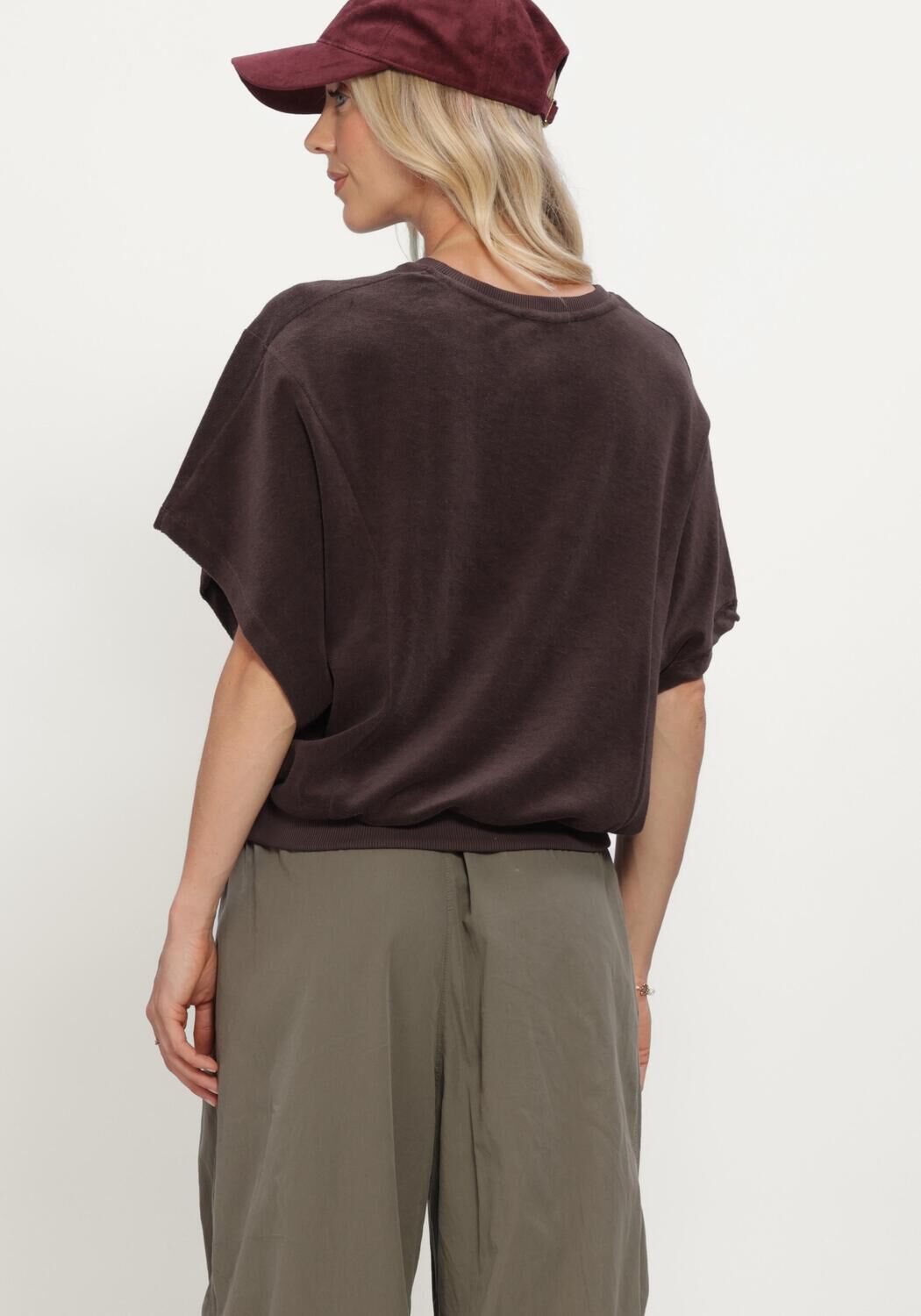 BY-BAR Haut NUKI SLUB TOP en marron - large