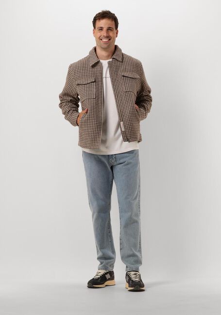 SCOTCH & SODA Jack WOOL BLEND ZIP-THRU OVERSHIRT en beige - large