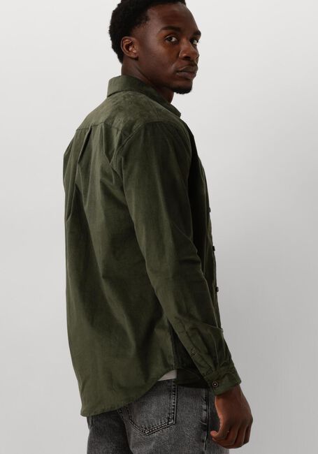 ANERKJENDT Chemise décontracté AKLEIF SOLID CORD SHIRT Vert foncé - large