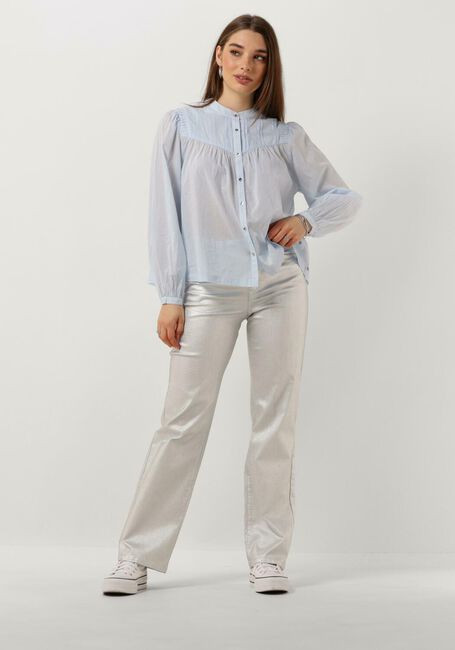 Lichtblauwe SCOTCH & SODA  SHIRT WITH PIN TUCK YOKE AND GATHERING - large