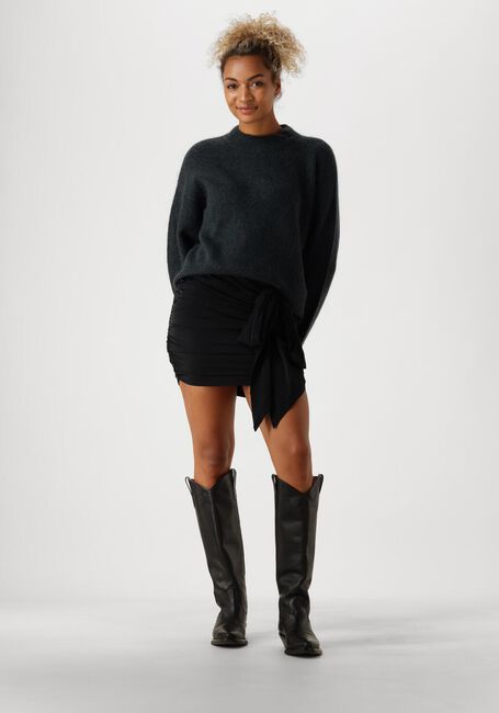 SECOND FEMALE Pull BROOK KNIT DROP SHOULDER O-NECK en gris - large