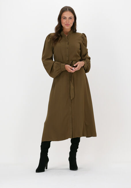 NA-KD Robe midi BALLON SLEEVE MIDI DRESS en vert - large