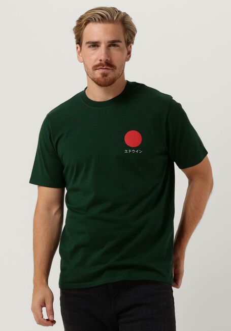 EDWIN T-shirt JAPANESE SUN TS SINGLE JERSEY en vert - large