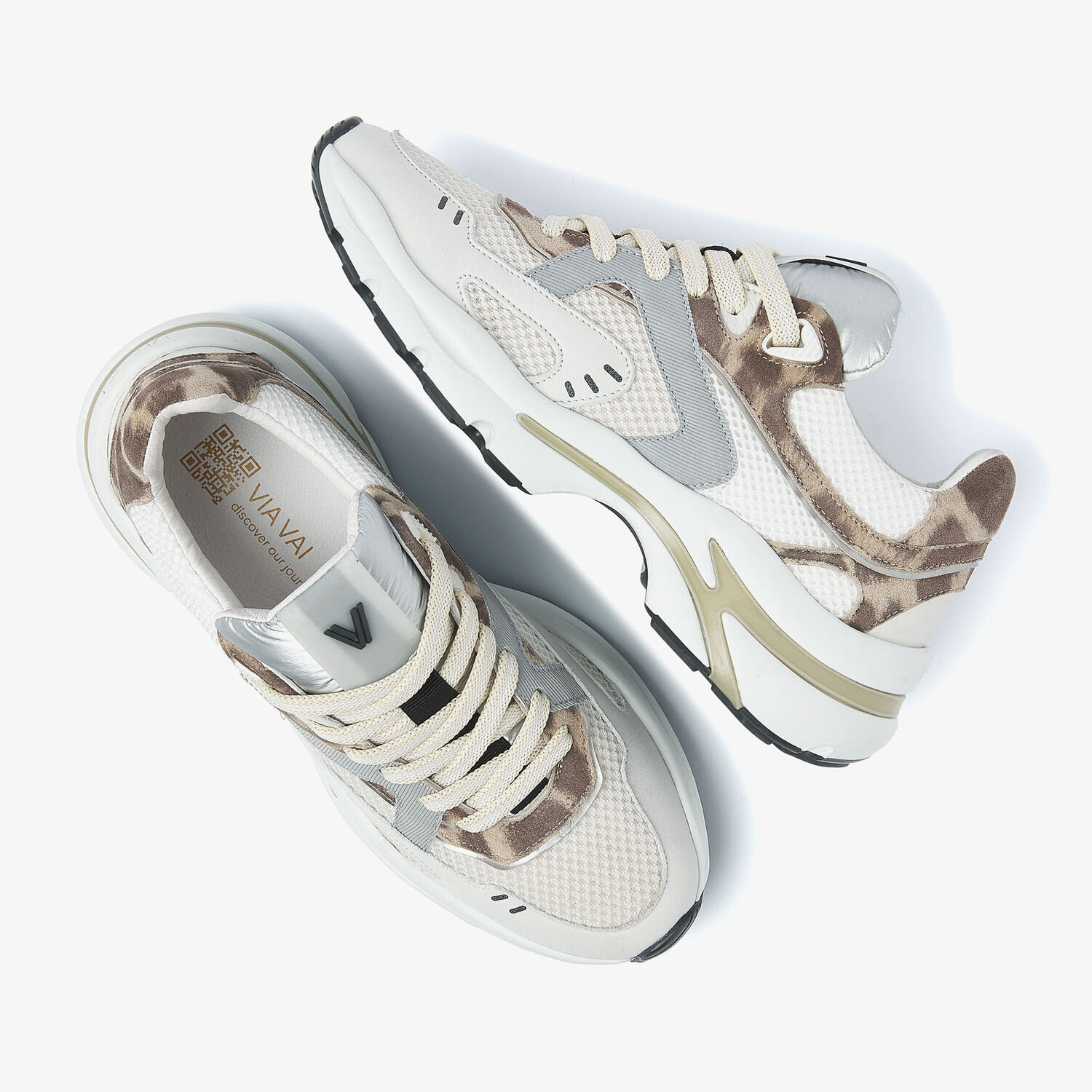 VIA VAI Baskets basses VESPER KELSEY en blanc - medium