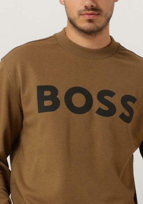 Olijf BOSS ORANGE Trui WEBASICCREW - large