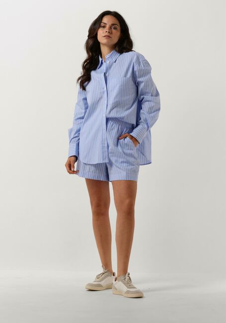 Lichtblauwe SECOND FEMALE Broeken/jumpsuits AMALE SHORTS - large