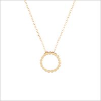 ALLTHELUCKINTHEWORLD Collier FORTUNE NECKLACE DOTTED CIRCLE en or - medium