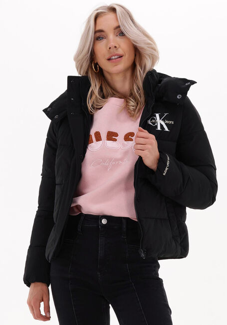 Zwarte CALVIN KLEIN Gewatteerde jas MW NON-DOWN SHORT PUFFER - large