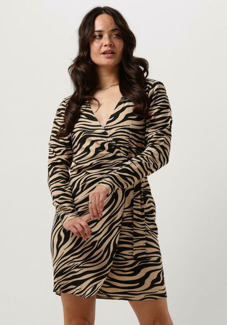 SCOTCH & SODA Mini robe MINI DRESS WITH DRAPE DETAIL en beige - large