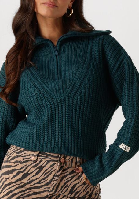 COLOURFUL REBEL Pull YFKE KNITWEAR ZIP PULLOVER en vert - large