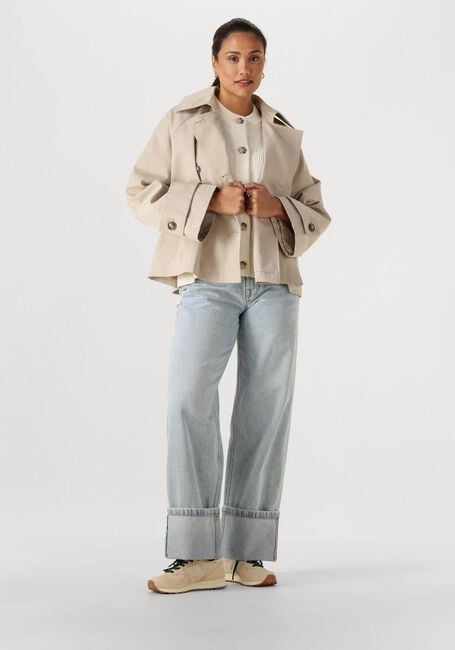 Beige WITHBLACK Jack WBLJIMBERLY SHORT TRENCH COAT - large