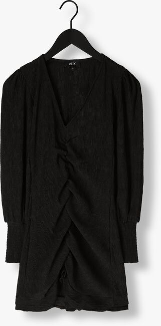 ALIX THE LABEL Mini robe KNITTED WRINKLE DRESS en noir - large