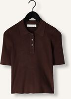 HAUTE L'AMITIÉ T-shirt PICCOLO SS POLO RIB KNIT en marron HAUTE L'AMITIÉ T-shirt PICCOLO SS POLO RIB KNIT en marron - medium