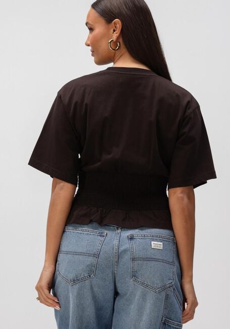 NEO NOIR DRAY BOXY SMOCK TEE Hauts & T-shirts en marron - large