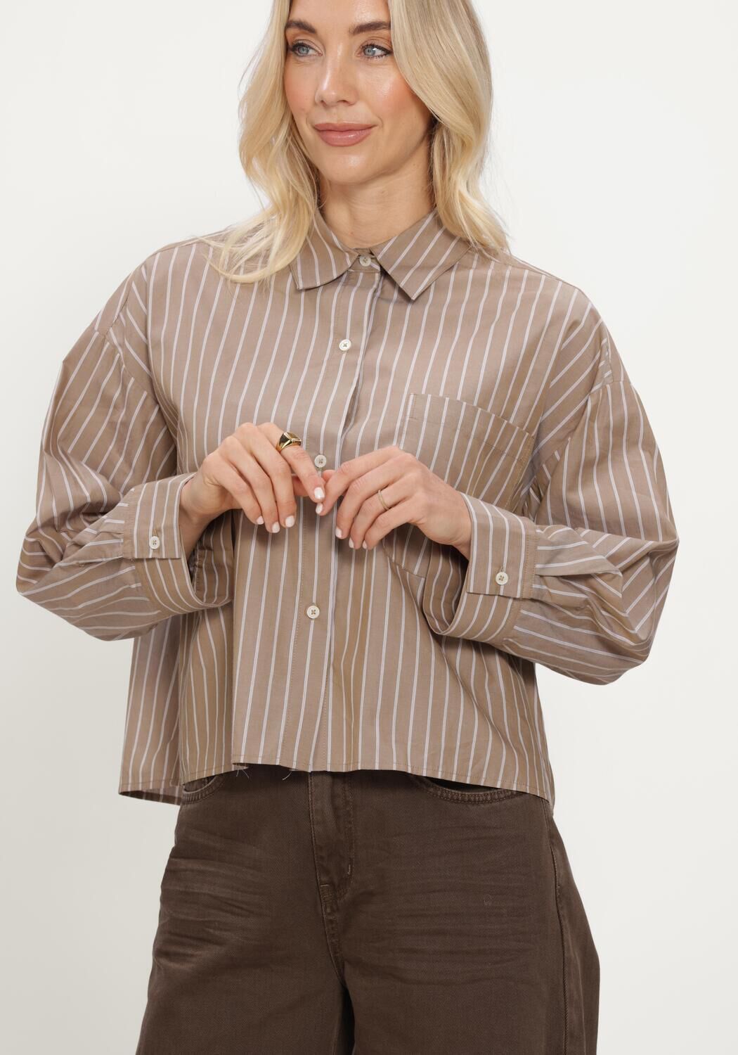 Beige CIRCLE OF TRUST  BLAIR BLOUSE - large