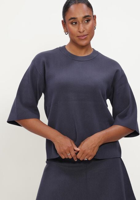 MSCH COPENHAGEN Pull MSCHAGATHA EAST 3/4 PULLOVER Bleu fonc&eacute; - large