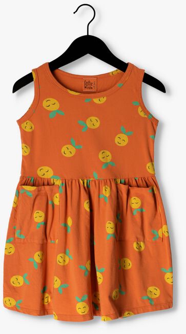 Oranje LÖTIEKIDS Mini jurk DRESS SLEEVELESS POCKETS GRAPEFRUITS - large