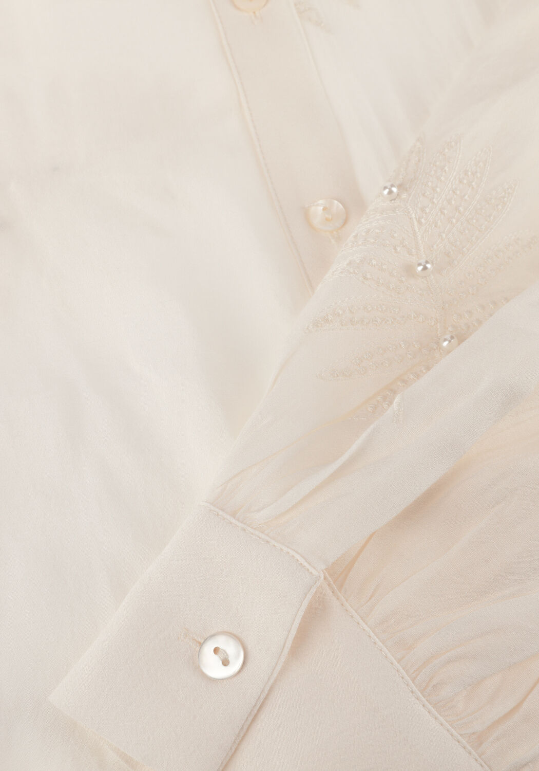 NUKUS MILANOVA BLOUSE PEARL Blouses en blanc - large