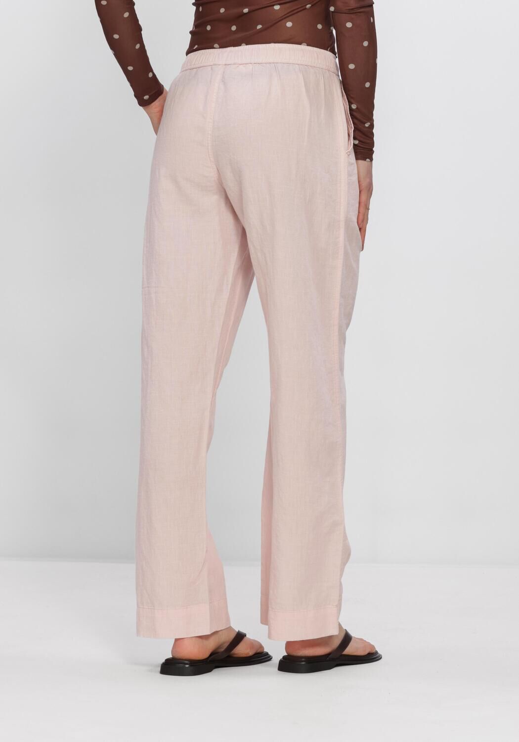 Roze NEO NOIR Wijde broek SONAR LINEN PANT - large
