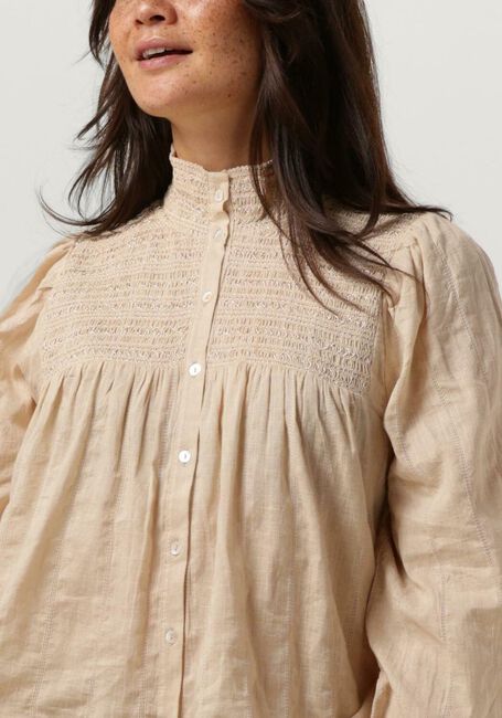 Beige RUBY TUESDAY  KAYA COLL SMOCK AND PINTUCK BLOUSE - large