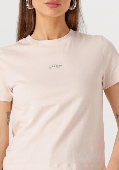 CALVIN KLEIN T-shirt PLACED INSTITUTIONAL BABY TEE Rose clair - large