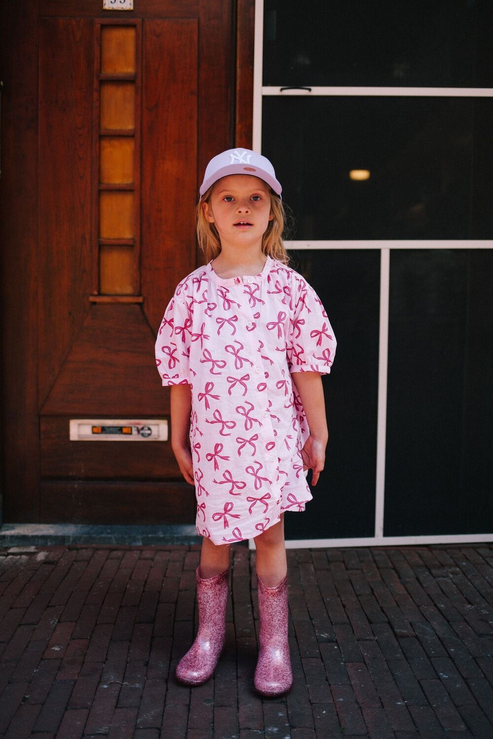 Roze CALL ME FRANKIE Mini jurk BOW DRESS - large